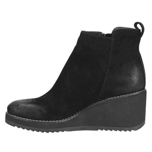 Sofft Womens Emeline Boots US 9.5M EU 41 Black Wedge Waterproof Suede NIB - Picture 2 of 13